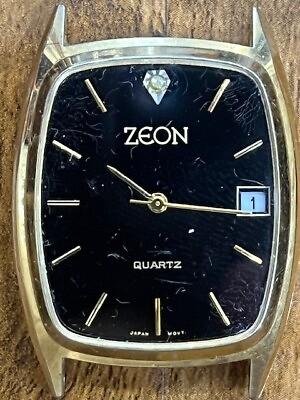 #ad Vintage Zeon Date Dial Quartz Gents Watch Head Working GBP 14.99
