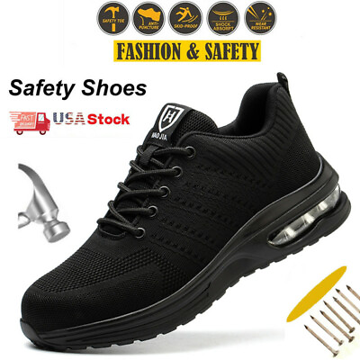 #ad Indestructible Safety Work Shoes Steel Toe Breathable Work Boots Mens#x27; Sneakers
