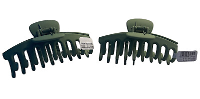 #ad 2 Green Hair Clips Claw Tubular 4.5quot; Marley $12 Get 2 For The The Price 1