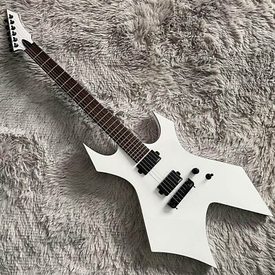 #ad 6 String White BC Warlock Electric Guitar Rosewood Fretboard HH Pickup Fast Ship