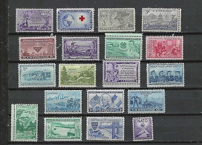 #ad 1951 1952 US Commemorative Year Set Stamps SC# 998 1016 MNH FREE SHIPPING