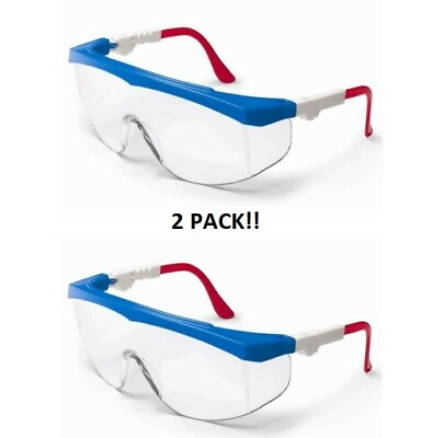 #ad 2 pck MCR Safety TK130 Safety Glasses ANSI Z87 Standard UV Protection HR