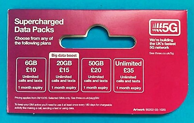 #ad UK and Europe Prepaid Sim Card with 10GB Unlimited Talk amp; Text