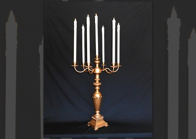 #ad Candelabras Retirement Sale 72 Hand Painted Gold Metallic with LED Candles