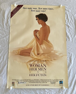 #ad Movie Poster A Woman Her Men and Her Futon 27x40” Rolled Video Store VHS Promo
