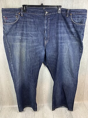 #ad Polo Ralph Lauren Jeans Men 58Bx30 Blue Hampton Straight Pockets Straight Leg
