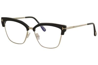 #ad NEW AUTHENTIC TOM FORD TF5547 B 001 Shiny Black Gold Eyeglasses 54mm 15 140
