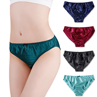 #ad Women Mulberry Silk Underwear Underpants Briefs Lace Panties Lingerie Knickers