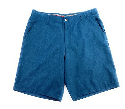 #ad Swiss Tech Men#x27;s Comfort Flex Waistband 100% Polyester Blue Outdoor Shorts 36