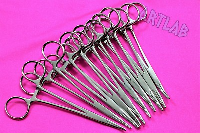 #ad 10 PC MOSQUITO HEMOSTAT FORCEPS 5.5quot; CURVED STAINLESS STEEL SURGICAL MEDICAL