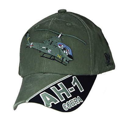 #ad AH 1 Cobra Hat Washed OD Green Baseball Cap