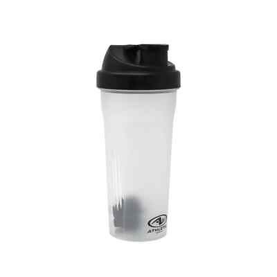 #ad Athletic Works Frost Black Protein Drink Shaker Bottle W Mixing Ball 24 Fluid