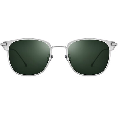 #ad #ad Square Sunglasses for Men Polarized Light Titanium Frame Herren Sonnenbrillen