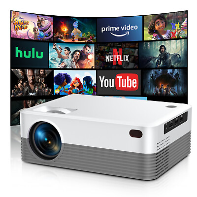 #ad 4K Smart Projector Android 1080P 5G WiFi Bluetooth Video Home Theater HDMI Gift