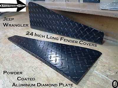 #ad Jeep Wrangler TJ Powder Coated Aluminum Diamond Plate 24quot; Fender Tops With Bend