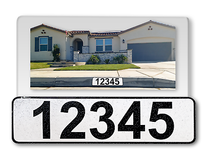 #ad Custom Reflective House number Aluminum self stick curb address sticker