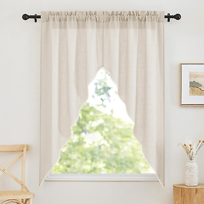 #ad RYB HOME Curtain Tier and Swag Set Privacy Sheer Curtains Window Treatment Drap