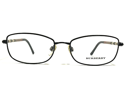 #ad Burberry Eyeglasses Frames B1221 1001 Black Nova Check Cat Eye Wire 54 17 135