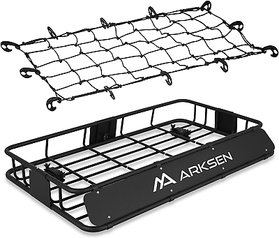 #ad Universal 30x50quot; Heavy Duty Roof Rack Cargo with Net SUV Truck Car