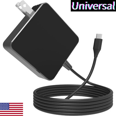 #ad 65W USB C Type C Adapter Laptop Charger For Lenovo HP Samsung Acer Chromebook