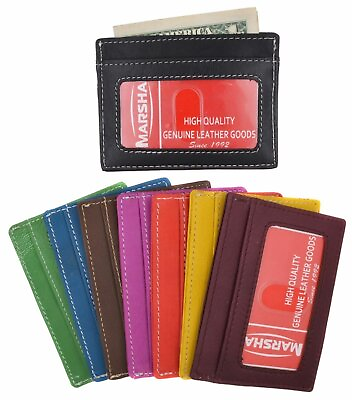 #ad Slim Leather Wallet Credit Card Holder ID Holder Thin Wallet Men#x27;s NEW COLORS