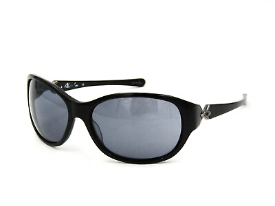#ad Oakley Abandon Women#x27;s Sunglasses Shiny Black Gray 60 17 120 Scratched #A72