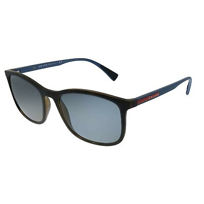 #ad Prada PS 01TS U61144 Havana Rubber Rectangle Polarized Sunglasses