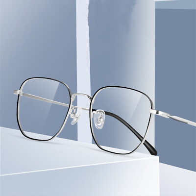 #ad Ultralight Pure Titanium Eyeglass Frame Anti Blue Ray Glasses Polygon Spectacles $19.99