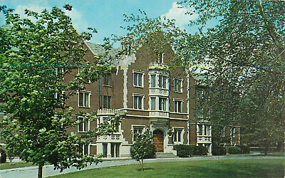 #ad Postcard Lucina Ball Hall Ball State University Muncie IN