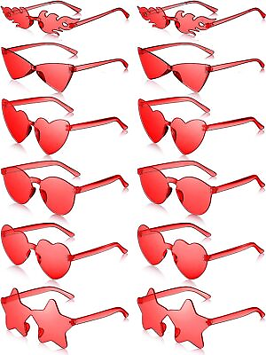 #ad Kanayu 12 Pcs Mixed Style Rimless Sunglasses Retro Party Favors Eyewear for Bach