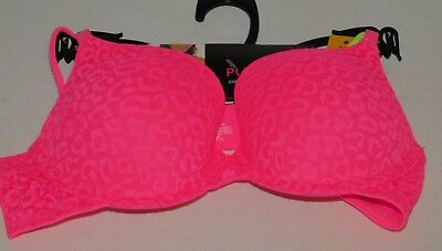 #ad Womens Push Up Bra Hot Pink Allover Lace 32C 36C $11.67