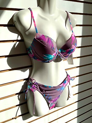 #ad Women’s Raisins Bikini Two Piece Swim Suit Tahiti Bloom Floral Size Medium NWT