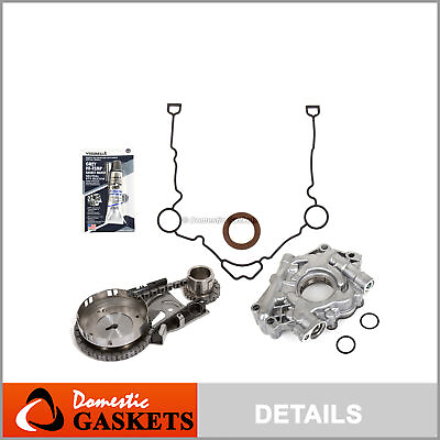 #ad Fit 03 08 Dodge Ram Chrysler Jeep 5.7 OHV Timing Chain Oil Pump KitCover Gasket $109.28