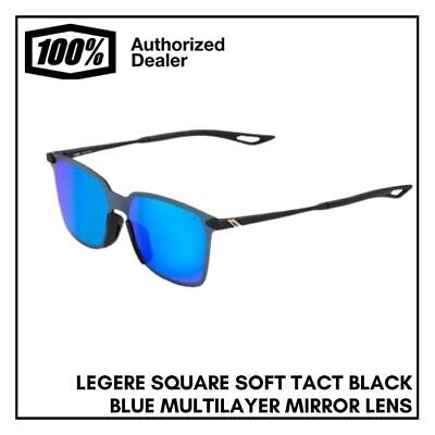 #ad 100 Sunglasses Legere Square Soft Tact Black mens sunglass