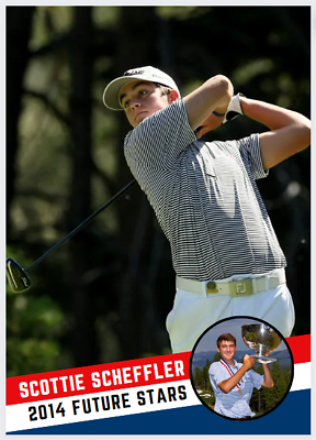 #ad 2014 Scottie Scheffler Future Stars Golf Rookie Card U.S. Junior Amateur Champ