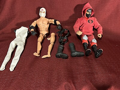 #ad GI Joe Shadow With Outfit 1996 Vintage And Cobra Red Ninja 12” 1996. Please Read