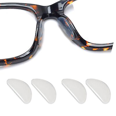 #ad 20 Pairs Eyeglasses Nose Pad Soft Silicone Pads Glasses Adhesive Anti Slip N...
