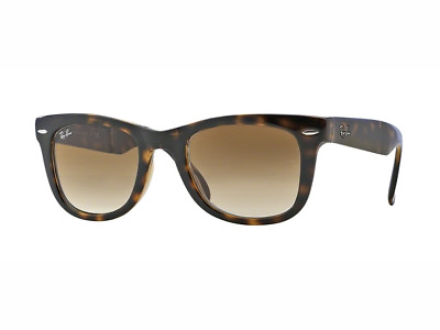 #ad Sunglasses Ray Ban RB4105 FOLDING WAYFARER crystal brown faded 710 51 $120.51