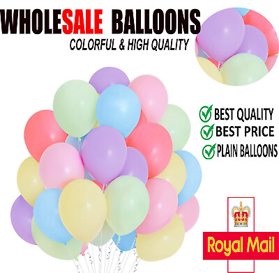 #ad 5quot; 10quot; 12quot; inch small pastel latex balloons WHOLESALE party birthday 100 wedding