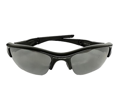 #ad Oakley 24 433 Flak Sunglasses Matte Black Iridium Mirrored Polarized Read
