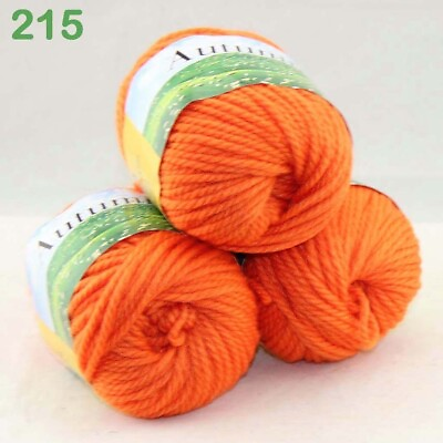 #ad AIPYARN Sale 3BallsX50g Chunky Warm Wool Velvet Rug Shawl Hand Knitting Yarn 215