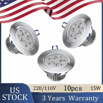 #ad 10PCS 15W LED downlight 85V 265V Ceiling Recessed Wall lamp Home Spot light