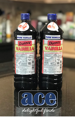 #ad Two 2 Danncy Pure Mexican Vanilla Extract Dark Color 1 Liter each