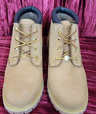 #ad New Women#x27;s 9.5 Timberland Boots Nellie Double Waterproof Ankle Boot Wheat