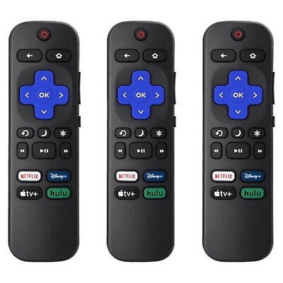 #ad Pack Of 3 Replacement Remote Control Only For Roku TV $15.80