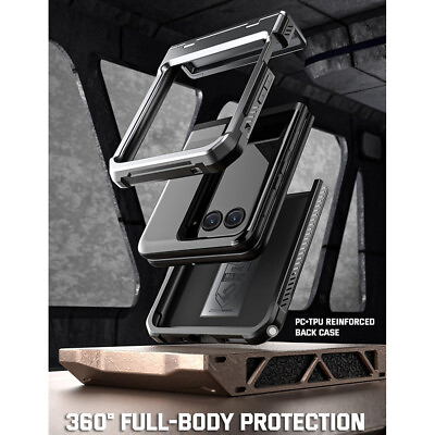#ad Poetic Spartan Case For Moto Razr Plus 2023 Kickstand Hybrid Cover Gun metal
