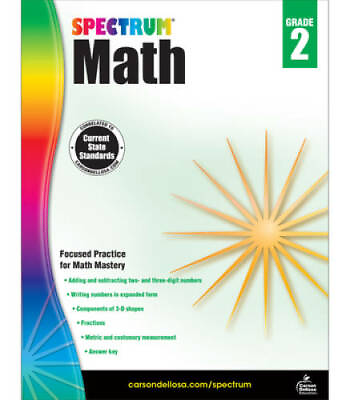 #ad Spectrum Math Workbook Grade 2 Paperback By Spectrum GOOD