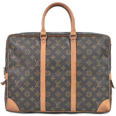 #ad Louis Vuitton Porte Documents Voyage M53361 Monogram Canvas Briefcase Handbag