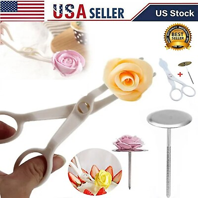 #ad New Piping Flower Scissors Nail Icing Bake Pastry Cake Decor Cupcake Tools US