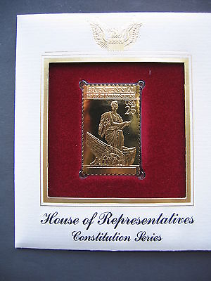 #ad HOUSE OF REPRESENTATIVES Constitution Series FDC GOLDEN Cover replica 1989 STAMP